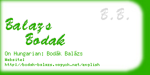 balazs bodak business card